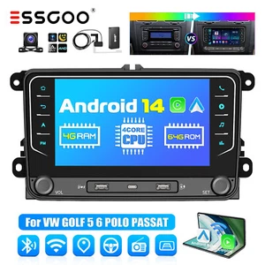 DAB+ CarPlay Autoradio Android 14 64G GPS NAV RDS Für VW GOLF 5 6 Touran Polo 6R - Bild 1 von 17