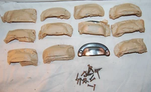 Antique Set of 12 Copper Flashed Bin Handles New Old Stock - Picture 1 of 4