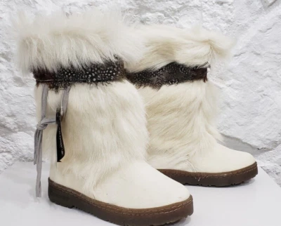 Bearpaw Kola White Fur Snow Apre  Boots Shoes Women's US size 5 New NWT - Image 1 of 4