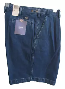 Dockers khakis men's pleated 100% cotton blue jean shorts 40X9 NWT - Picture 1 of 14