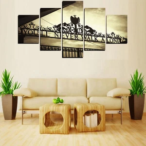 Multi Panel Print You'll Never Walk Alone Canvas 5 Piece Liverpool Wall Art - Picture 1 of 11