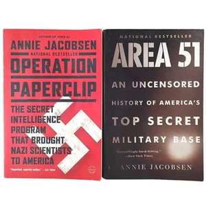 Annie Jacobsen 2 Book Set: Area 51 & Operation Paperclip paperback - Picture 1 of 2