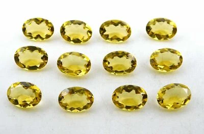 10X14 MM Citrine Oval Cut Lab-Created Lot Loose Gemstone For Jewelry Size P-437 - Image 1 of 3