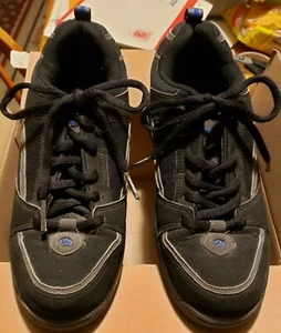 Heelys Skate Shoes Style #7046 Men's 9 Black/Blue Roller Wheels, Lace-up Shoes. - Picture 1 of 7