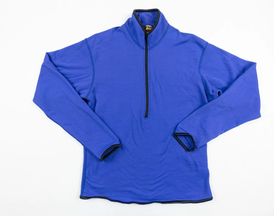 Vintage REI Sweater Mens Large Blue 1/2 Zip Pullover Fleece Adult Outdoors - Image 1 of 4