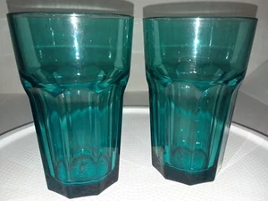 IKEA POKAL Bicchieri in vetro verde acqua con pannelli russo - Foto 1 di 6