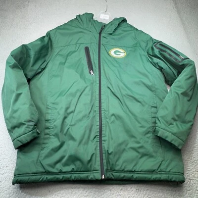 Vintage Green Bay Packers Masculino Extra Grande NFL Com Capuz Térmico Lateral G III 90s - Imagem 1 de 4