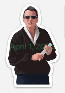 Al Davis Las Vagas RAIDERS STICKER formally Oakland NFL Vinyl refrigerator - Picture 1 of 1