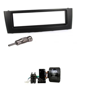 Kit montaggio mascherina Fiat Grande Punto nero 1din + comandi al volante - Foto 1 di 1