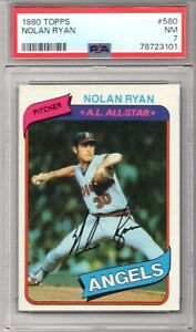 1980 Topps Nolan Ryan AL All Star #580 PSA 7 NM California Angels