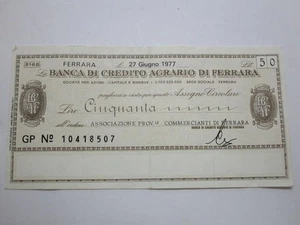 Banconota - La Banca di Credito Agrario di Ferrara 50 L. - 10418507- WY747 - Foto 1 di 2