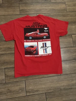 Men's Red Mustang T-shirt 50 Years Of Mustang Size L - Image 1 of 4
