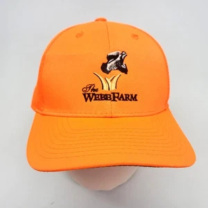 The Webb Farm Hat Cap Quail Hunting Lodge Ellerbe North Carolina Snapback Orange - Picture 1 of 7