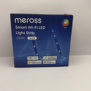 Meross MSL320HK Smart LED Strip 16.4ft WiFi RGB HomeKit Alexa Google SmartThings - Picture 1 of 2
