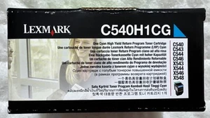 Lexmark C540H1CG Cyan High Yield Toner Cartridge New Sealed Retail Box FreeShip - Picture 1 of 9