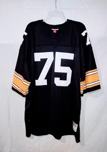 Autentica maglia Mean Joe Greene Steelers cucita con licenza #75 taglia 3XL non indossata - Foto 1 di 9
