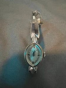 Vintage Lady Elgin 14K White Gold Case 23J Wrist Watch - 9" - Picture 1 of 9