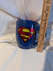 Superman Six Flags DC Comics Tasse Kaffee Metallic Rot Blau Tasse AD - Bild 1 von 9