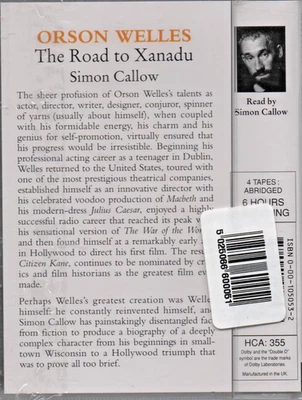 Orson Welles: The Road to Xanadu by Simon Callow ~ New, Sealed 4-Cassette Set - Image 1 of 3