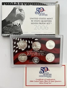 2006-S U.S. Mint 50 State Quarters Silber Proof Set mit OVP - Bild 1 von 3