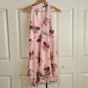 19 Cooper Damen rosa Blumen Neckholder Kleid Gr. SM Fairycore skurril Coquette - Bild 1 von 13