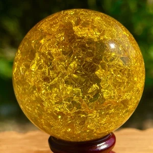 Sfera di quarzo arcobaleno titanio naturale 158G sfera di cristallo guarigione - Foto 1 di 19