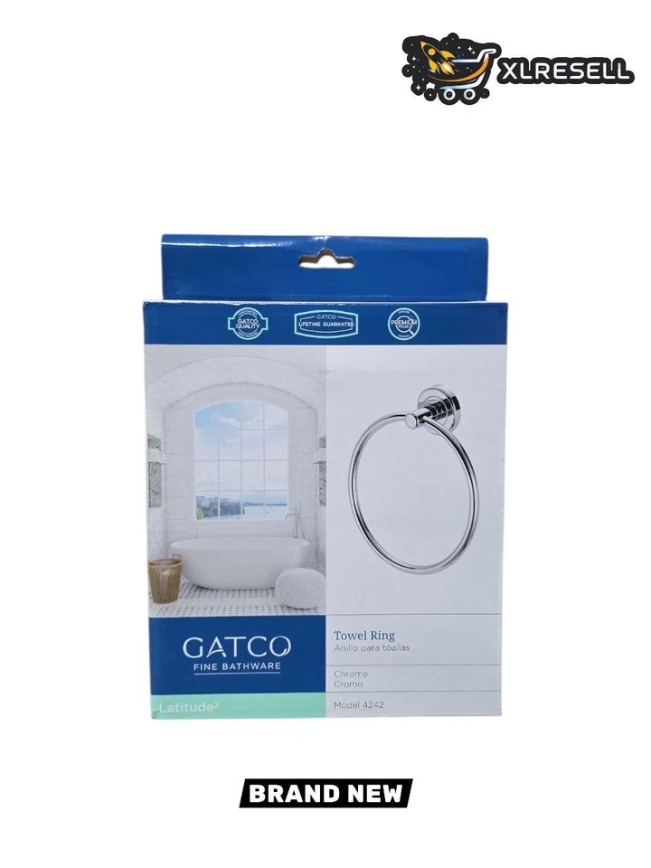 Anillo de toalla Gatco Latitude II en cromo pulido Foto 1 de 4