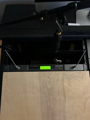 Rack Mounted Sennheiser EW100 Diversity Receiver w/ Antenna  - Image 1 of 4