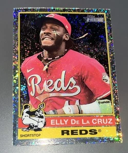 2025 Topps Heritage - Elly De La Cruz #263 Cromo Argento Rosso Scintillante - Foto 1 di 2