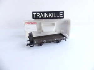 5254 F FLEISCHMANN HO WAGON PLAT A ESSIEUX A GUERITE SNCF - Foto 1 di 3