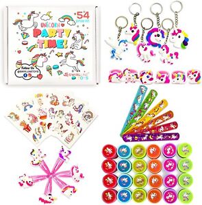 Fun Rainbow Unicorn Prize Box for Girls Small Toys Birthday Party Favors 54 PCS