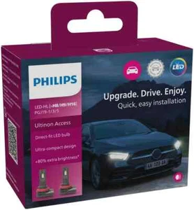Philips LED Car Headlight Bulb Ultinon Access 6000K Light Fog H8/H9/H16 - NEW - Picture 1 of 4