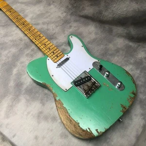 Guitarra eléctrica hecha a mano pesada envejecida TL cuerpo de aliso cuello de arce acabado nitro - Imagen 1 de 8