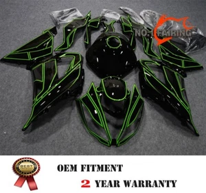 Kit completo de carenados con cubierta de tanque capucha para Kawasaki Ninja 636 ZX6R 2013-2018 negro - Imagen 1 de 2