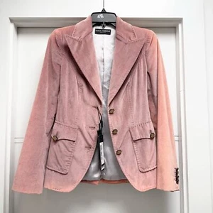 NWT Dolce & Gabbana Pink Velvet Blazer Jacket - Picture 1 of 6