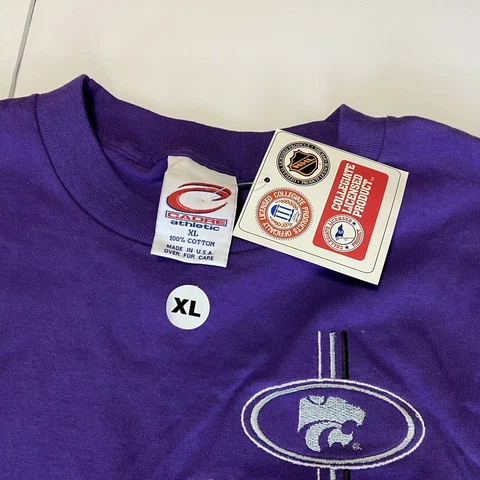Kansas State Wildcats Mens Long Sleeve Shirt Size XL Cadre Athletic Tagged VTG Cover