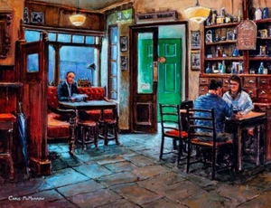 THE CELT PUB Talbot Street eine irische Pub-Bar in Dublin Gemälde 8 x 10" DRUCK - Bild 1 von 1