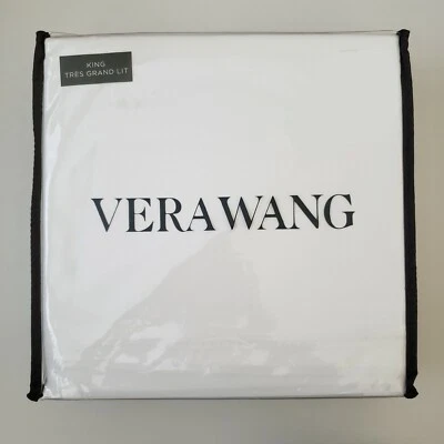Juego de sábanas Vera Wang King simple de algodón blanco de 4 piezas Foto 1 de 2