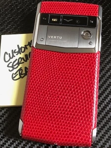 Vertu Signature Touch Scarlet Lizard leather Exotic Luxury Global GSM Phone