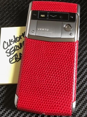 Vertu Signature Touch Scarlet Lizard leather Exotic Luxury Global GSM Phone     - Image 1 of 3