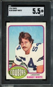 1976 Topps RANDY WHITE #158 Dallas Cwoboys SGC 5.5 EX+ - Picture 1 of 2