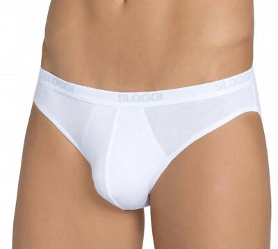SLOGGI MEN BASIC MINI BRIEF, COTTON, TWIN PACK, IN WHITE OR BLACK,
