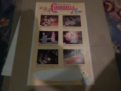 Cartel de Cenicienta Auténtico Walt Disney R65/120 Cartón Ligero 14x22 Foto 1 de 4