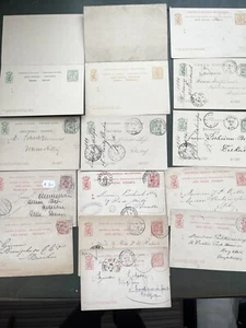 Luxemburg - 14 Ganzsachen , Allegorien ab 1882 , 2 mit Antwortkarten - Bild 1 von 3