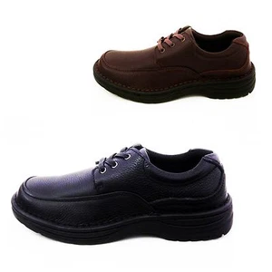 NIB Men's Tumbled Full Grain Leather Casual Comfort Oxfords Lace Up Shoes, Sizes - Picture 1 of 15