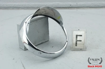 Harley Road King 2007 7" bisel de anillo de ajuste de faros + visera Eagle cromada #4145 Foto 1 de 4