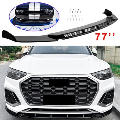 Kit de alerón divisor de labios parachoques delantero brillante para Audi Q3 Q5 A3 A4 A5 Foto 1 de 4