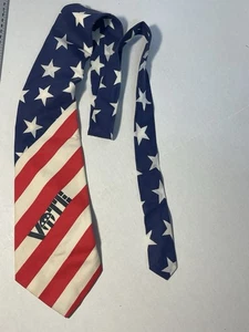 Bell Clothes Shop Tie VOTE Flag Election Day Tie Necktie USA Red White Blue - Picture 1 of 10