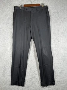 Ermenegildo Zegna Dress Pants Mens 36R Regular Black Formal Flat Front Spain - Picture 1 of 13