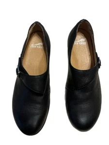 Dansko Marisa schwarze Damen-Slipper aus Leder mit verstecktem Keilabsatz Größe 38/7,5 US - Bild 1 von 7